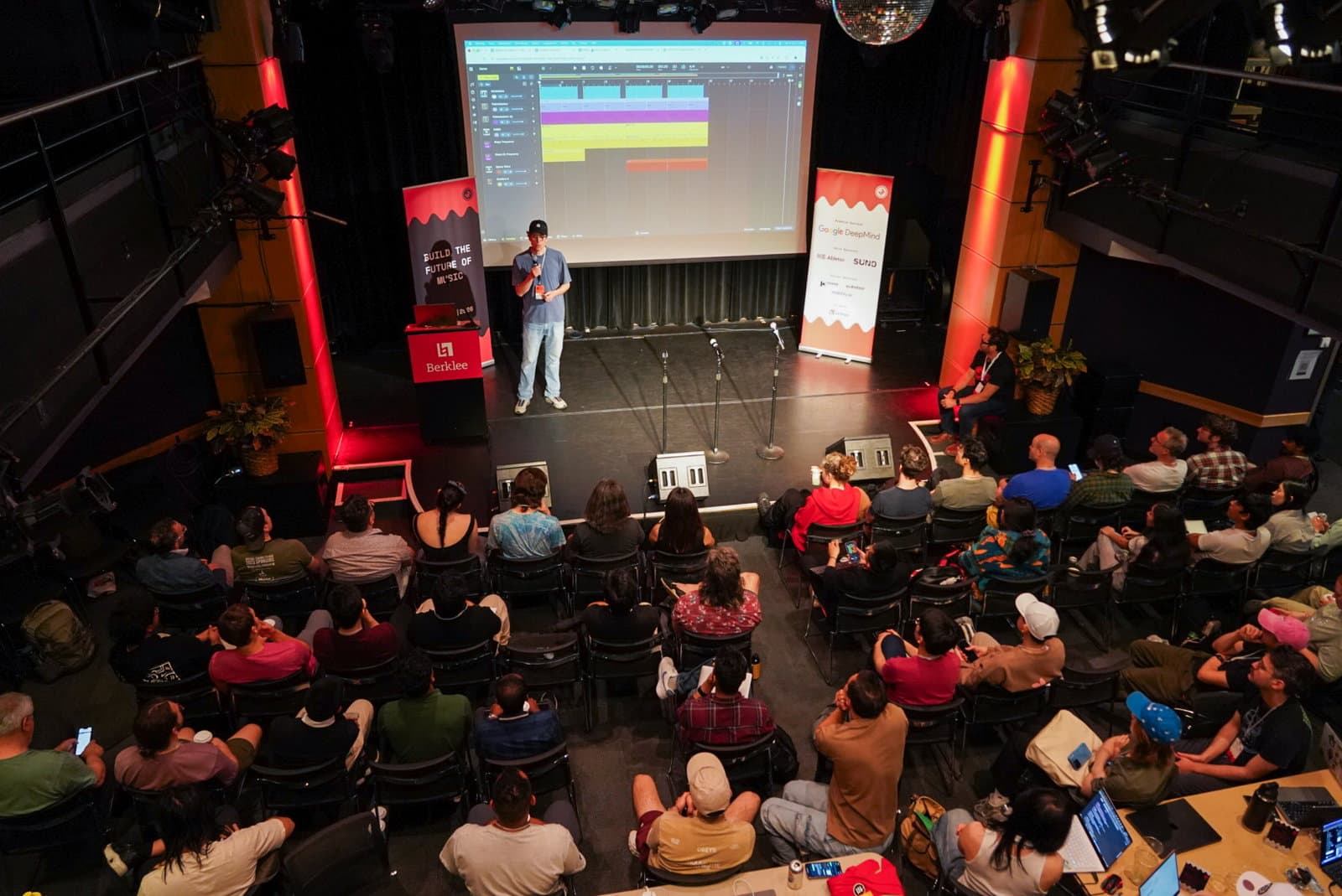 Music Hackspace hackathon — audience at Boston 2026