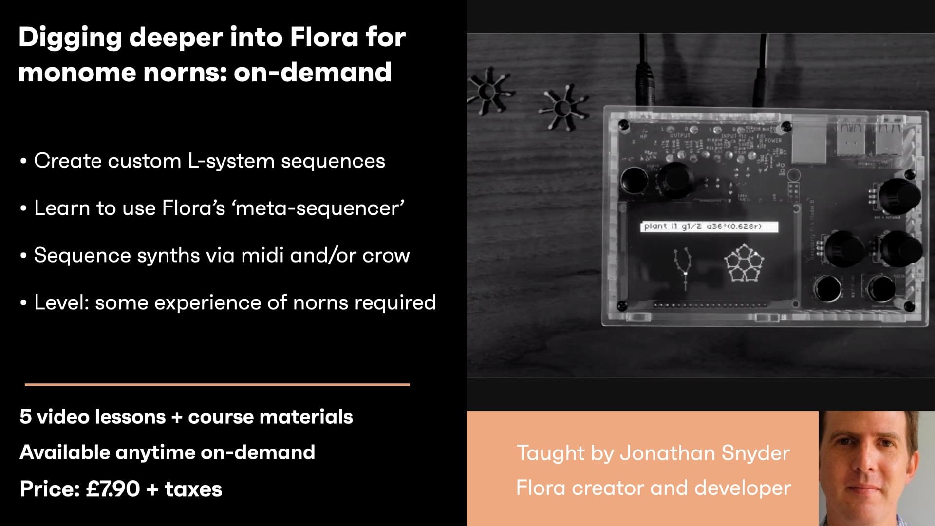 Digging deeper into Flora for monome norns - On-demand hero