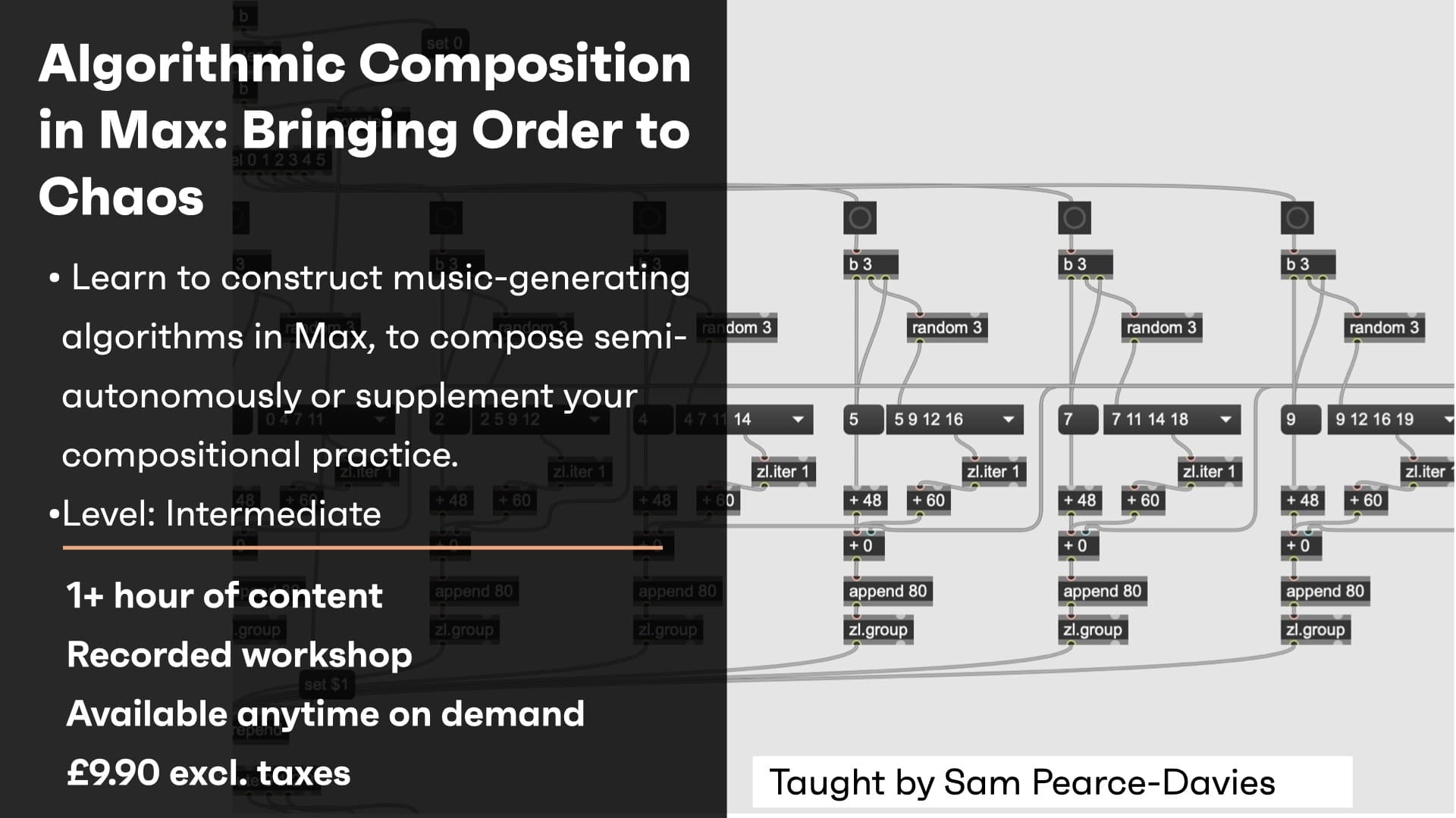 Algorithmic Composition in Max: Bringing Order to Chaos hero