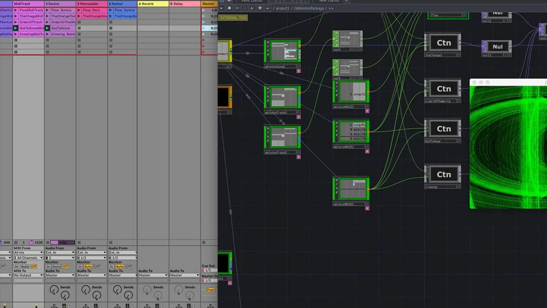 Audio visual creation & performance with TDAbleton - On demand