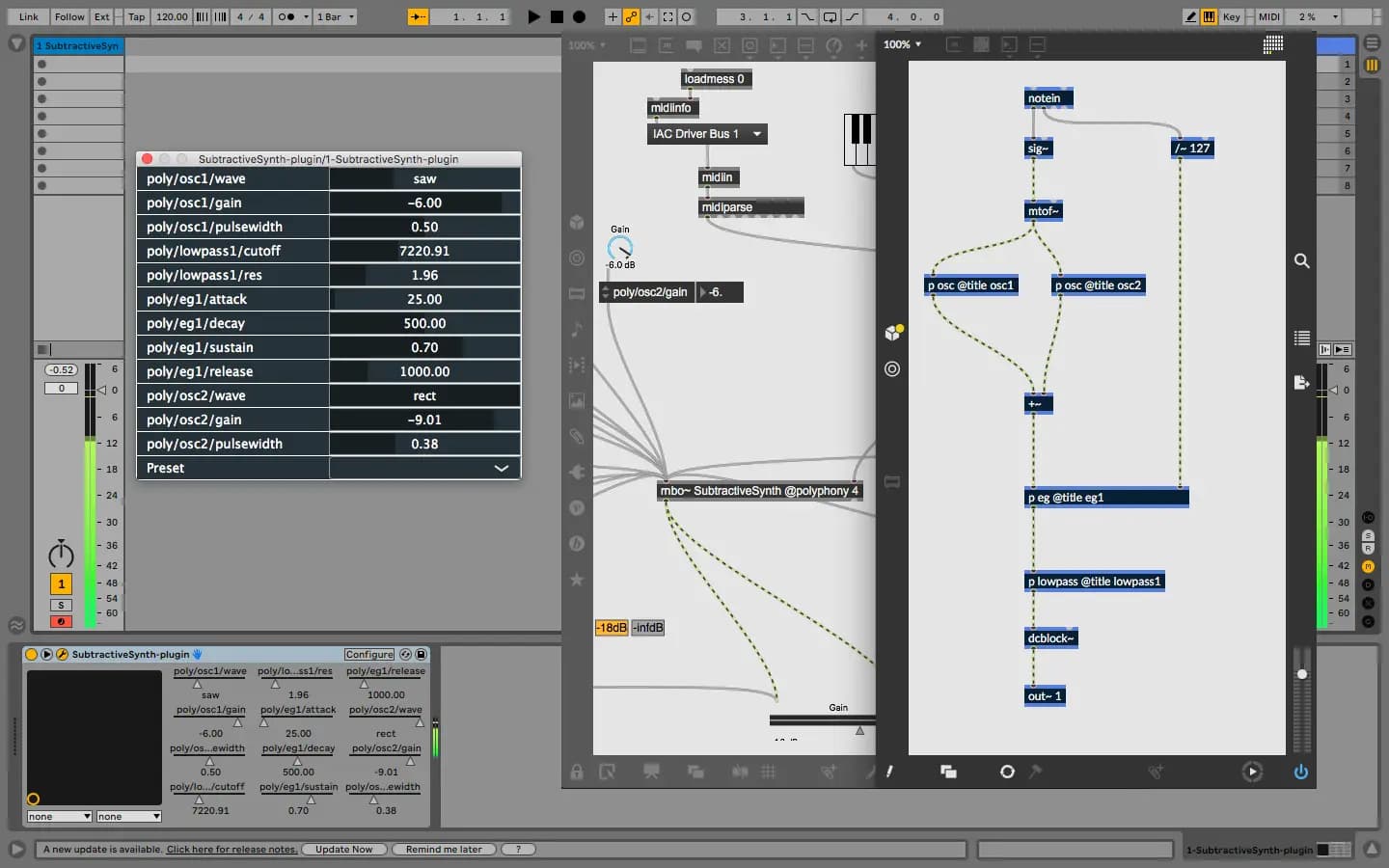 Create a polyphonic synthesizer plug-in with RNBO hero