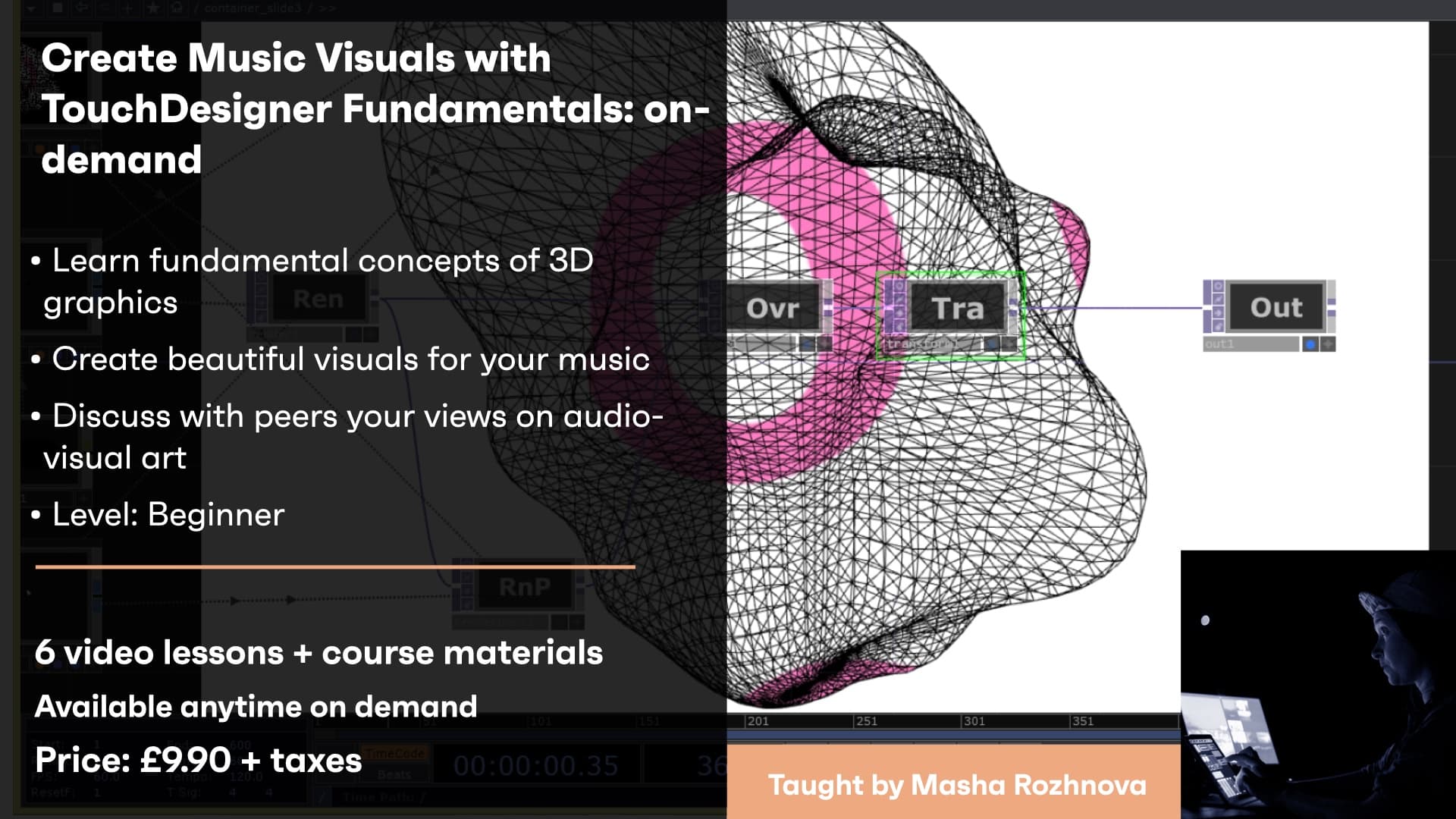 Create Music Visuals with TouchDesigner / Fundamentals - On-demand hero