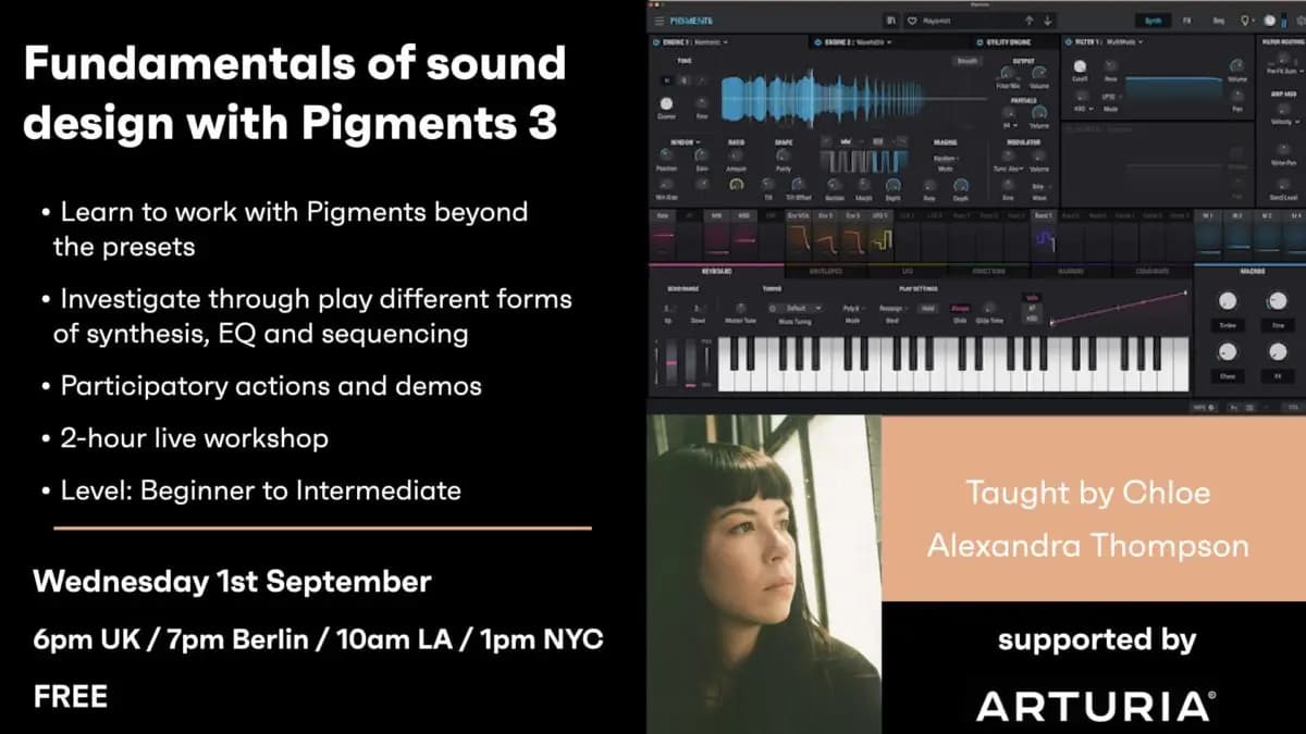 Fundamentals of sound design with Pigments 3 - On-demand hero