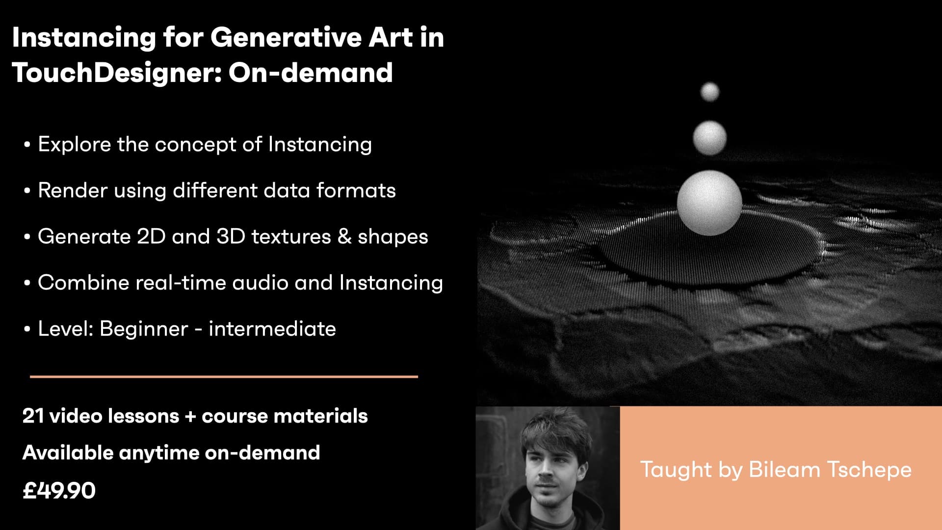 Instancing for Generative Art in TouchDesigner - On-demand hero
