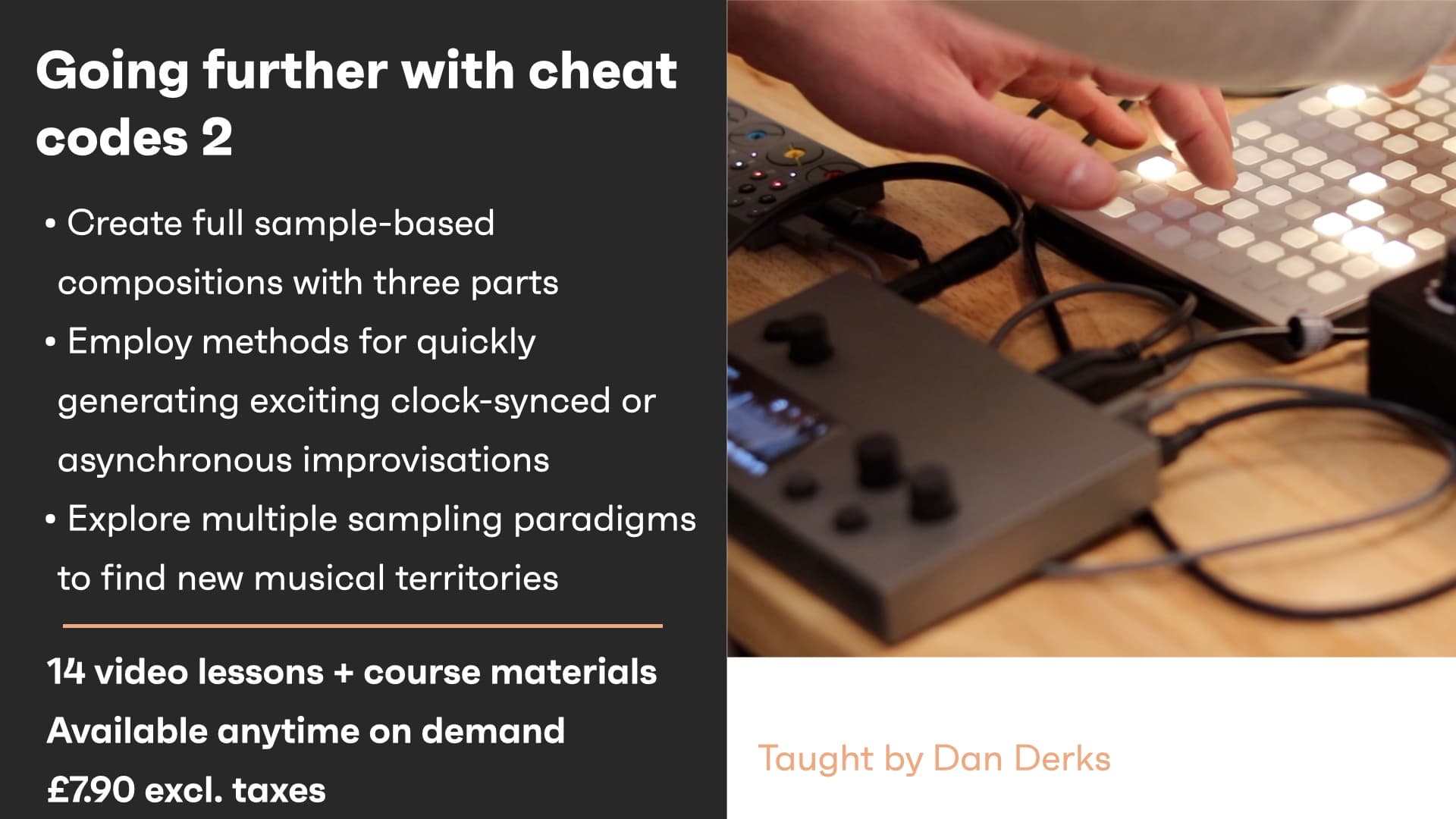 Going further with cheat codes 2: A sample playground for norns - On demand hero