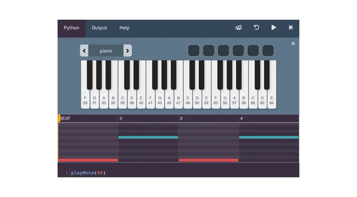 Introduction to music & coding using Python hero
