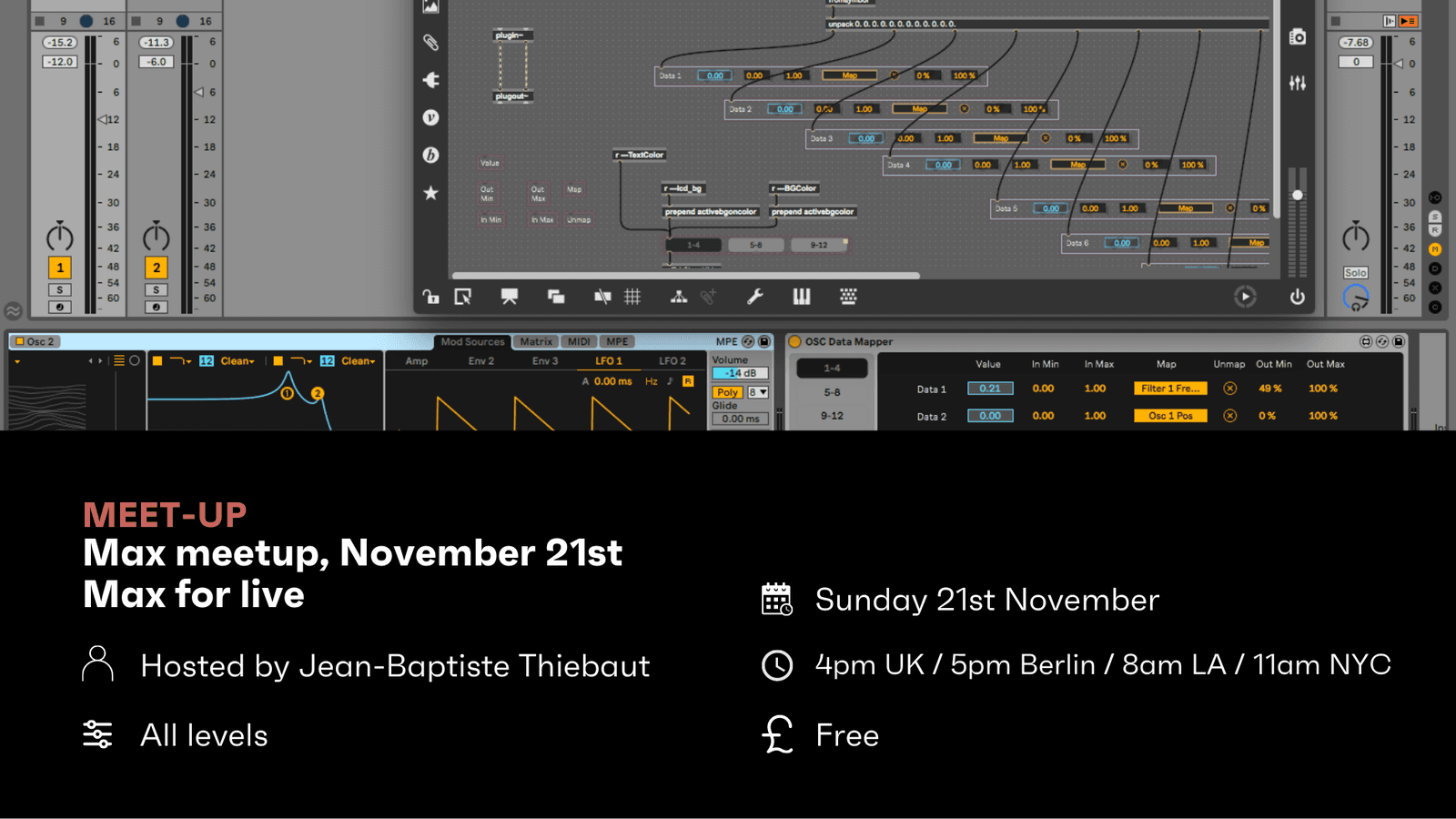 Max meetup - Max for live / November 21st hero