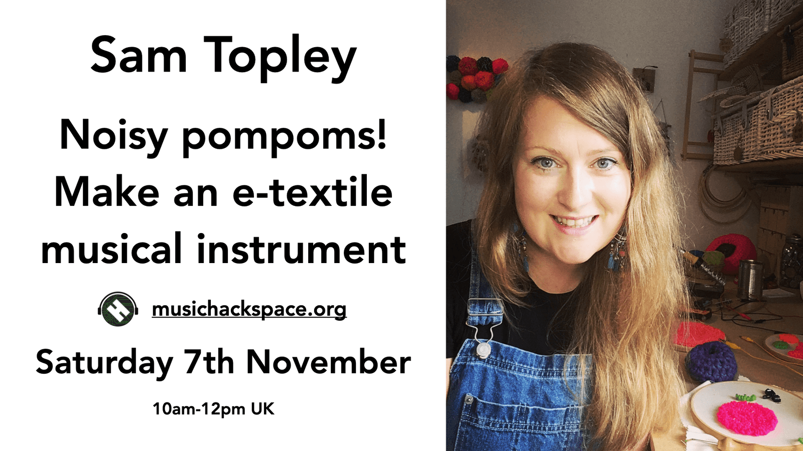 Noisy pompoms: build an e-textile instrument –On demand hero
