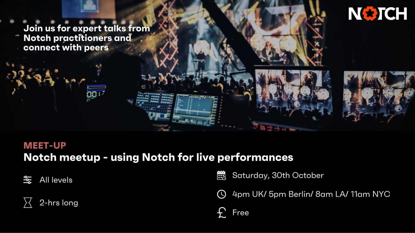 Notch meetup - Using Notch for live performances / October 30th 2021 hero