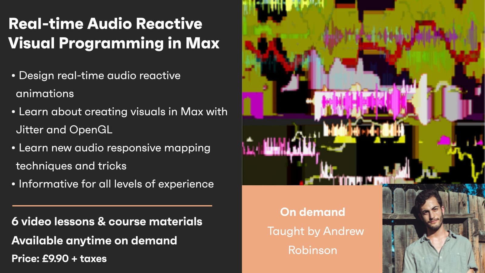 Real-time Audio Reactive Visual Programming in Max - On demand hero